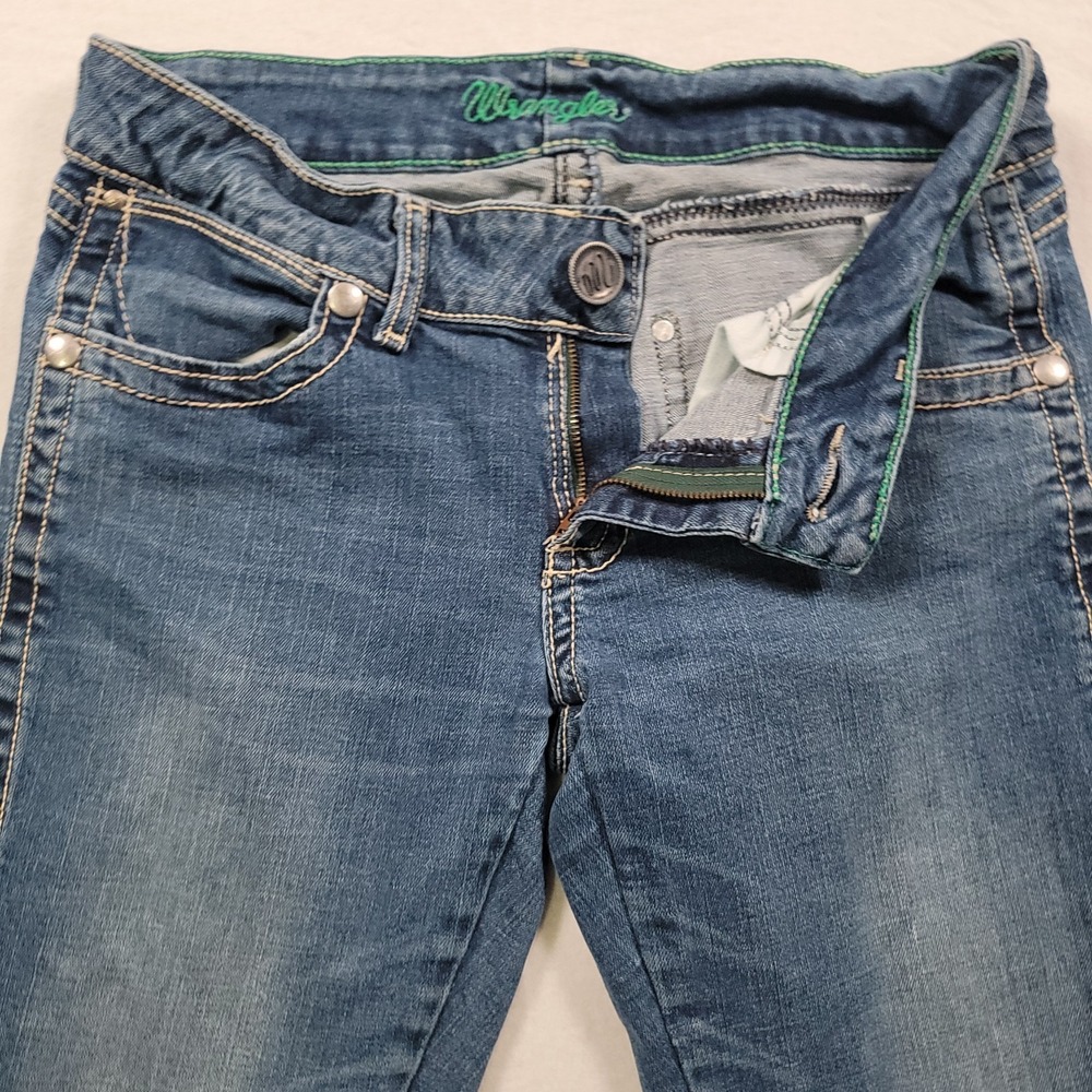 Wrangler Retro Sadie Jeans Womens 7x30 Blue Mid Rise Bootcut Embellished‎